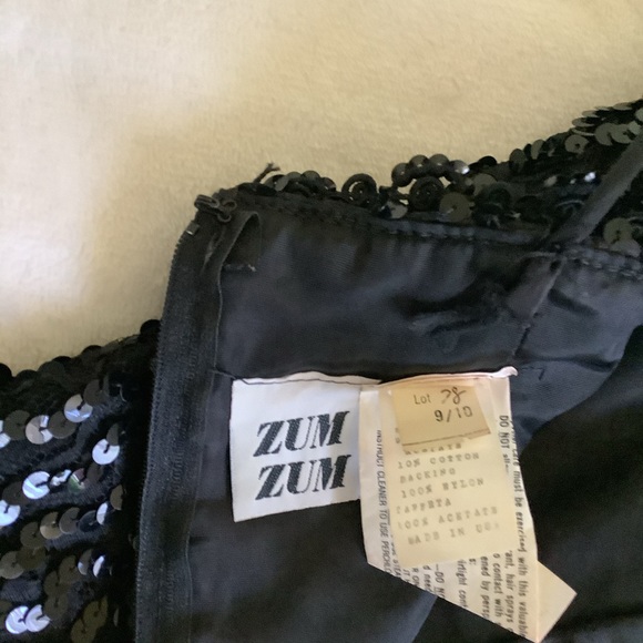 Formal Black Sequin Cocktail Dress - Picture 10 of 16